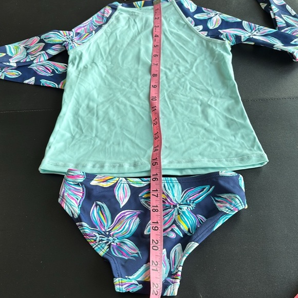 Kanu Surf UPF 50+ Charlotte 2 piece bikini,floral bottom,long sleeve rash guard - Picture 4 of 5